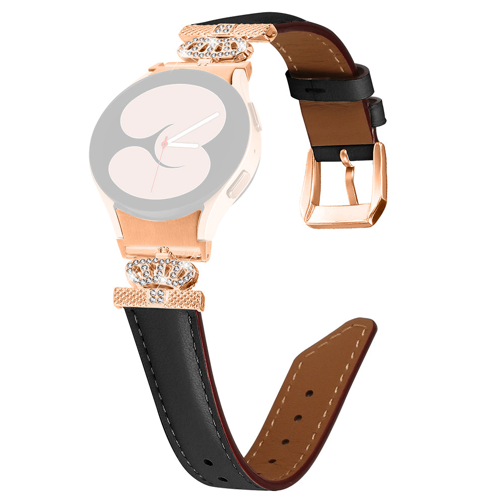 Watch Band for Samsung Galaxy Watch6 40mm 44mm Watch6 Classic 43mm 47mm Rhinestone Crown Connector Bracelet with Rose Gold Buckle Watch Band for Samsung Galaxy Watch6 40mm 44mm Watch6 Classic 43mm 47mm Rhinestone Crown Connector Bracelet with Rose Gold Buckle